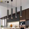 [Transfronterizo] Iluminación de Barra de Bar Minimalista Estilo Italiano, Luminarias para Comedor, Lámpara Colgante de Mesita de Noche para Dormitorio, Luz de Tira Larga, Lámpara Colgante de Diseñador de Lujo Ligero