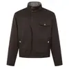 26341 High Street Estilo Americano Otoño/Invierno Motociclista Punk Desestructurado Cuello Alto Diseño Chaqueta Corta Ancha Casual para Hombre