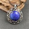 Collar de cristal de estrella de seis puntas, colgante de estilo europeo y americano, conchas de abulón vintage, piedra de ojo de tigre, joyería personalizada, combina y combina.