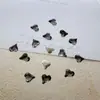 Rhinestones translúcidos negros de forma irregular con base puntiaguda para decoración de uñas, decoraciones negras de forma de corazón, ovaladas y de corazón torcido de alto brillo para decoración de uñas, accesorios hechos a mano para DIY