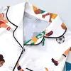 Cardigan Transfronterizo Europeo y Americano de Seda de Leche con Estampado de Colores Claros para Mujer, Conjunto Casual Transpirable de Manga Corta y Shorts para el Hogar