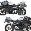 Coche muscular Wolf adecuado para estilo primavera 450SR bolsa lateral bolsa lateral se puede instalar casco medio casco casco completo con cerradura marco de liberación rápida modificación