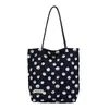 Bolso de Hombro Versátil Estilo Coreano Ins Estilo Perezoso Relajado Lunares Artístico para Mujer Gran Capacidad Bolso para el Hombro de Viaje para Mujer