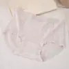 Roupa íntima feminina de algodão modal com poá em gaze colorida, cintura média, com acabamento em renda e design que abraça os quadris, Tamanho Plus para Gordinhas, Shorts Triângulo Estilo Coreano com Poá