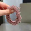 2026 Nuevo Estilo Exquisita Cuerda para el Cabello con Perlas de Cristal Super Brillantes Banda Elástica Moda y Versátil Goma para el Cabello para Mujeres