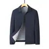 Ropa exterior para hombre, nuevo estilo para papás, top business casual para hombres de mediana edad y mayores, chaqueta cortavientos con solapa otoño 2026
