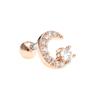 Brincos de moda novos com brincos de zircônia colorida, brincos de zircônia para garota de temperamento, unhas flash para o osso da orelha, atacado