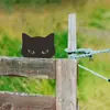 Cerca externa de gato de ferro forjado nova transfronteiriça cartão design criativo decoração de pátio artesanato de metal plug-in