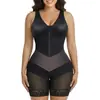 Body com zíper transfronteiriço europeu e americano, modelador corporal com controle de barriga, levantamento de quadril e realce de busto, plus size