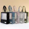 Bolsa de malla especial para exámenes, bolso de un solo hombro, bolso para tutores, bolsa con cremallera, archivador de datos A4, malla transparente, gran capacidad
