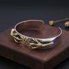 Joyería de plata de ley S925 al por mayor obras pulsera de plata tailandesa incrustada con garra de águila de cobre pulsera de plata pulsera de moda para hombres y mujeres