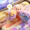 20mm Terciopelo Coral Degradado Palo Retorcido Teñido por Secciones Terciopelo Denso Encriptado Hecho a Mano Paquete de Materiales DIY Material de Cachorro de Peluche