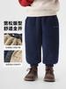 Calça de Moletom Forrada com Lã para Meninos Inverno Bebê Joggers Infantis Calças Longas Grossas Quentes Meninos