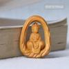 Incenso natural sândalo não-fase Buda oco pingente DIY contas de Buda acessórios para pulseira e colar vintage literário