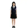 Conjunto de Uniforme Escolar Coreano Estilo Academia Unisex Chaleco de Punto Uniforme Uniforme de Clase Atuendo para Foto de Graduación Performance