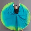 Saia Larga de Balanço para Dança Clássica Saia Longa de Meio Comprimento para Prática de Dança Moderna Saia de Gaze Elegante para Performance de Dança Quadrada de Xinjiang para Adultos
