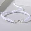 Joyería de Pareja Más Vendida Europea y Americana Pulseras Tejidas Hechas a Mano para Hombres y Mujeres Pulsera con Símbolo de Ocho Negro y Blanco Pulsera Ajustable Joyería