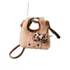 Bolso de Mujer Mini Lindo Lazo Gatito Dibujos Animados Felpa Bolsa Pequeña Estilo Padre-Hijo Niña Cruzado Mochila de Princesa