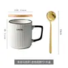 Caneca de cerâmica estilo japonês para meninas, copo de bebida de casal de verão, uso doméstico e de escritório, caneca de café masculina, xícara de chá