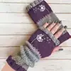 Guantes Personalizados para Otoño e Invierno, Guantes de Punto Cálidos y de Moda para Mujer, Moda Transfronteriza Guantes Bordados Patchwork Cálidos