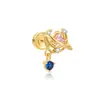 Aretes de Acero Inoxidable Oro de 18K Zircón Acero de Titanio Mini Piercings de Nariz de Rosca Piercing Anillos para Ombligo Joyería Transfronteriza Europea y Americana