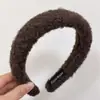 Diadema de Estilo Maillard para Otoño e Invierno con Imitación de Pelo de Cordero, Ala Ancha, Retro de Gama Alta, Versátil, Pinza para Lavarse la Cara, Accesorios para el Cabello para Mujer