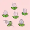 Pó de Gelatina Vidro Degradê Pétalas de Tulipa Fio de Mão Contas Material Pulseira Brincos Acessórios de Joia DIY Atacado