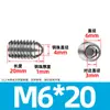 Acero inoxidable 304 tornillo de bolas de vidrio juego de bolas de acero émbolo de resorte pasador de posicionamiento máquina de pinball medidor M3M5M6M8M10M12