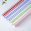 Papel de Regalo para Ramo de Flores de Rayas a Cuadros de Verano, Papel de Envoltura para Ramo de Flores, Ramo de Bocadillos, Materiales de Arte Floral Hechos a Mano para DIY