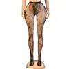 Meias arrastão europeias e americanas, Roupa íntima sexy de jacquard floral vazada para boate, Atravessando fronteiras, Wk79