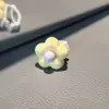 Nueva Flor Pequeña de Perla de Lana para Zapato Flor de Zapato Sensación de Alta Gama Hebilla de Cordón Color Caramelo Hebilla Decorativa para Zapatos Deportivos de Senderismo