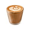 Taza de Café para Latte Art, Taza de Vidrio con Patrón de Rayas Verticales, Taza con Patrón de Corteza, Taza para Cold Brew, Taza Engrosada para Jugo, Taza para Americano Helado y Latte