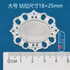 Acessórios de Diamante para Roupas Concha com Gema Oval Espelho de Diamante Placa de Base de Diamante Chapéu Decorativo Artesanato Patch