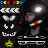 Adesivo Refletivo Pvc Etiqueta Autoadesiva Adesivo para Capacete Veículo Elétrico Motocicleta Tráfego Refletivo Desenho Animado Etiqueta Transparente