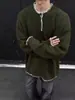 Suéter de Punto de Moda Estilo Americano Nuevo para Hombres y Mujeres, Otoño e Invierno Perezoso de Gama Alta Cuello Henley Pulóver Tops de Pareja