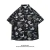 Camisas Florais de Manga Curta para Homens e Mulheres, Férias na Praia Havaiana, 60 Cores, Camisas de Manga Meia-Manga com Caimento, Atacado de Fábrica Transfronteiriço