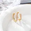 Pendientes de Zirconia de Lujo de Alta Gama Europeos y Americanos Transfronterizos para Mujer, Joyería de Estilo Ins de Diamante Completo al por Mayor