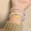 Pulsera con colgante de trébol de cuatro hojas con cascabeles, ropa china antigua de verano con joyas, regalo para novias, joyas al por mayor