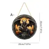 Colgante de Halloween Transfronterizo Clásico Calabaza Hombre Esqueleto 2D Decoración de Escena de Atmósfera para Colgar en Puerta y Ventana de Madera