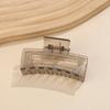 Pinza de Garra Color Jalea Estilo Ins de Corea del Sur para Cabello Recogido Pinza de Tiburón Simple Elegante Combinable Horquilla Cuadrada Accesorios para el Cabello