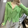 Cárdigan corto para mujer 2026 primavera, otoño, invierno nuevo estilo, top de punto casual para usar por encima, versión coreana, chaqueta para mujeres petite