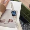 Adequado para pulseira de relógio Apple iWatch10SE987654 três contas de liga de diamante completo pulseira de metal moda venda quente
