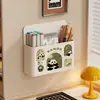 Caja de almacenamiento para portalápices para escritorio de oficina y estudiante, estuche multifuncional para bolígrafos con fijación magnética para sujetar marcadores