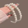 Tiara de cabelo de borda fina, super elegante, estilo doce de dama coreana, popular online, pérola, prática para sair, tiara fina, headbands, grampo de cabelo feminino, acessório de cabelo