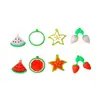 Llavero Colgante de Fruta Cambia Color de Descompresión Simulado para Mochila Estudiantil Llave Colgante que Cambia de Color UV Fresa Sandía