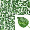 Decoração de Folha de Rattan Sintético Mais Vendida Transfronteiriça Rosa Verde Trepadeira Folha de Uva Videira Planta de Teto Flor Trepadeira