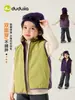 [Uso dos dois lados] Colete infantil Dudu, resistente à água, colete de inverno para meninas, blusa para bebê menina, colete de outono e inverno
