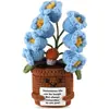 Acabado transfronteiriço PositiveFlower crochê à mão lírio-do-vale planta em vaso de lã cinto cartão de encorajamento ornamentos presente
