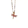 Libélula no pôr do sol~Colar versátil de moda retrô corrente de clavícula de luxo discreto pulseira acessório de colar versátil de alta qualidade