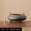 Quemador de Incienso de Cerámica de las Dinastías Tang y Song, Portainciensos Estilo Zen Retro, Soporte para Incienso Estilo Chino, Quemador de Incienso para Ceremonias de Incienso, Portainciensos para Ofrenda a Buda